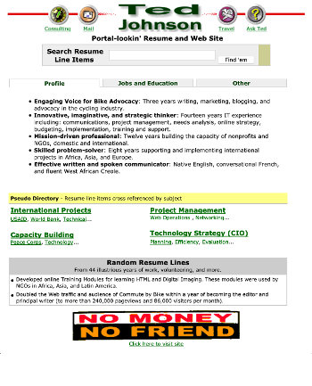 TedJohnson.us Homepage 1997